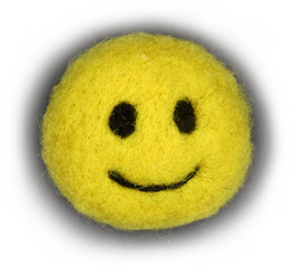Felted Smiley Emoji Logo