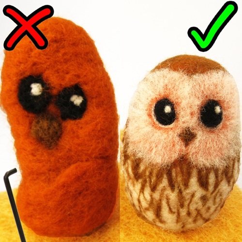 Ozzy the wonky owl and a good looking owl